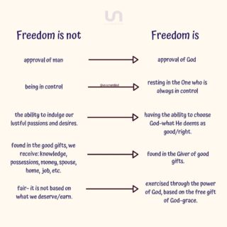 F.R.E.E.D.O.M ⁣
⁣
When we say these things 👆🏽don’t bring us ultimate freedom, what we mean 𝐢𝐬 𝐧𝐨𝐭 𝐭𝐡𝐚𝐭 𝐭𝐡𝐞𝐬𝐞 𝐭𝐡𝐢𝐧𝐠𝐬 𝐚𝐫𝐞 𝐚𝐥𝐥 𝐛𝐚𝐝. It’s that we don’t look to these things to be our 𝐃𝐞𝐥𝐢𝐯𝐞𝐫𝐞𝐫–––––delivering us from the weight of sin––––𝘴𝘩𝘢𝘮𝘦, 𝘭𝘰𝘯𝘦𝘭𝘪𝘯𝘦𝘴𝘴, 𝘧𝘦𝘦𝘭𝘪𝘯𝘨𝘴 𝘰𝘧 𝘳𝘦𝘫𝘦𝘤𝘵𝘪𝘰𝘯, 𝘢𝘯𝘹𝘪𝘦𝘵𝘺, 𝘱𝘦𝘳𝘧𝘦𝘤𝘵𝘪𝘰𝘯𝘪𝘴𝘮, 𝘴𝘦𝘭𝘧-𝘳𝘪𝘨𝘩𝘵𝘦𝘰𝘶𝘴𝘯𝘦𝘴𝘴 𝘢𝘯𝘥 𝘵𝘩𝘦 𝘭𝘪𝘬𝘦. Only God can and will ultimately deliver us from the effects and weight of sin.⁣
⁣
Our treasures/gifts in this life were never meant to bear the weight of temporal/eternal deliverance. Only God is sufficient to deliver us. 

What’s your favorite thing about God?