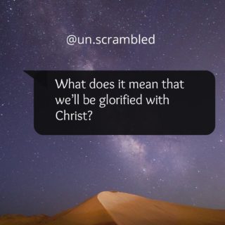 What does it mean that we’re being glorified with Christ? 

So many things but here are a few 👆🏽

No more sin. 
No more pain. 
No more distance with God. 
No more strife or conflict. 
No more sickness. 
No more death. 
No more sorrow.

Eternity is on its way.  We live today in light of this future day. 

As believers, we are being conformed into the image of Christ day by day. And one day we will be fully conformed into His image–––perfectly beholding our glorious God, with perfect vision, seeing Him face to face no longer as only a reflection (1 Corinthians 13:12).